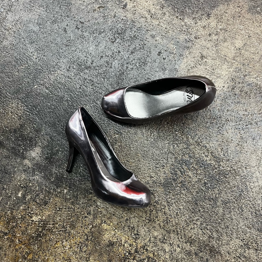 2000’s Cute Platinum Silver Color High heel pumps / sz 6.5 Wmns #Y2K
